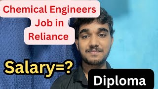 Diploma Chemical Engineering job in RelianceSalaryApply Detailsand More [upl. by Care525]