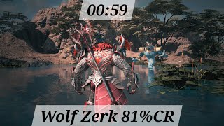 Bless Unleashed Bashal  Wolf Zerk 81 CRwithout buff CR [upl. by Sew691]