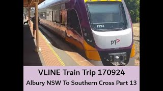 VLINE Albury NSW To Southern Cross 170924 Part 13 Trains VLINE WindowView Travel [upl. by Ardehs700]