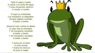 El sapo letra  letra de Canción de corro [upl. by Melena]