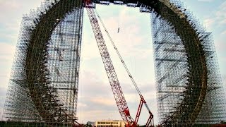 Construction of the Worlds Tallest Ferris Wheel [upl. by Lorou]