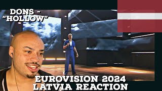 🇱🇻 EUROVISION 2024 LATVIA REACTION  Dons “Hollow” 🇱🇻 [upl. by Julieta626]