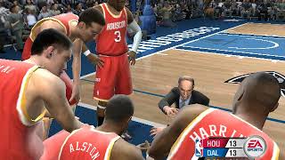 NBA Live 2005  Classic Rockets vs Classic Mavericks [upl. by Eniawtna969]