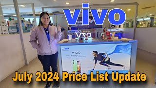 VIVO  July 2024 Price List Update  Vivo Y28  Vivo 30 Series  Vivo Y Series [upl. by Ozneral]