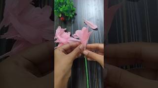 How to make crepe paper flower🌺💫 diycrepeflowerstrendingshortsytshortsviral [upl. by Jezreel]