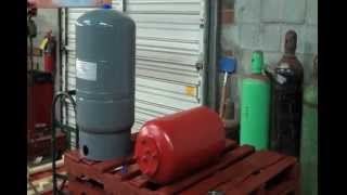 Expansion Tank Installation how to Charge a bladder diaphragm Amtrol extrol air pressure install [upl. by Ahseenyt]