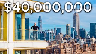 Touring a Modern 40000000 New York City Penthouse  NYC Apartment Tour [upl. by Kendal]