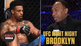 Stephen A Smith reacts to Greg Hardy’s DQ  UFC Fight Night Brooklyn [upl. by Brezin]