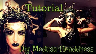 DIY Medusa Headdress Tutorial  Halloween Costume [upl. by Nahsin435]