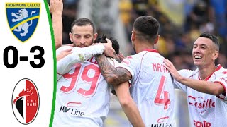 FrosinoneBari 03 Tutti i gol e gli highlights dettagliati [upl. by Cary32]