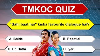 Only TMKOC true fans can give answers to all questions  TMKOC quiz [upl. by Anod888]