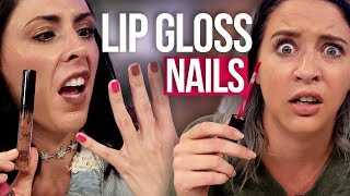 Lip Gloss as Nail Polish Beauty Break [upl. by Inavihs425]