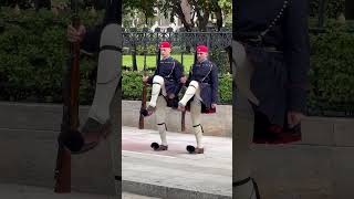 Touching Toes Greek Presidential Guards in Athens shorts travel [upl. by Aicirtel]