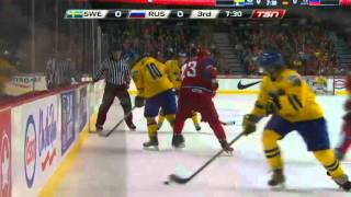 Ishockey  JVMfinal  Sverige vs Ryssland 10 20120106 [upl. by Dirgni136]