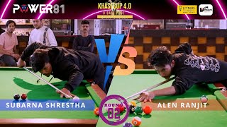 Round 2 Game 6  Subarna VS Alen  Khasi Cup 40  8 Ball Pool Tournament [upl. by Garwood]