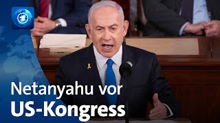 Scharfe Kritik an NetanyahuRede vor USKongress [upl. by Eric403]