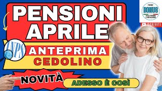 ANTEPRIMA CEDOLINO APRILE pensione in ARRIVO 🔎 Ecco cosa ACCADE questo mese IRPEF E CONGUAGLI [upl. by Esau]