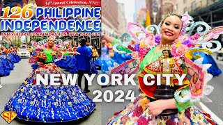 NYC LIVE  2024 Philippine Independence Parade and Celebration New York • Sinulog  Kuyamis [upl. by Aneehsal]