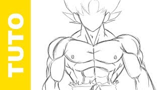 Comment dessiner le corps de GOKU DBZ  Les MUSCLES [upl. by Russel928]