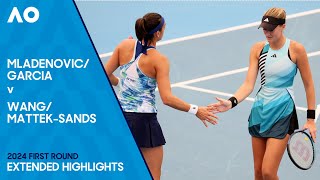 GarciaMladenovic v MattekSandsWang Extended Highlights  Australian Open 2024 First Round [upl. by Sommers]