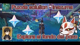 Genshin Impact Explora el fondo del pozo  Puzzle Solution Inazuma [upl. by Notreb]