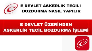 EDevletten Askerlik Tecili Bozdurma Nasıl Yapılır [upl. by Ovida352]