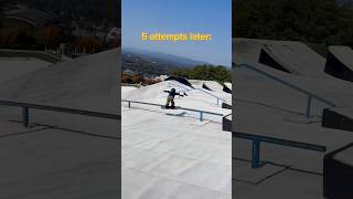 Progress of snowboarding on the rail skateboarding snowboard rail shorts fyp [upl. by Anihsit393]