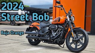 Street Bob 2024 Baja Orange Walkaround Close up detail [upl. by Er]