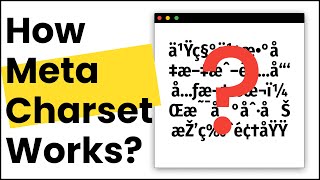 HTML Meta Charset Attribute  Why We Must Use meta charset in HTML [upl. by Manwell]