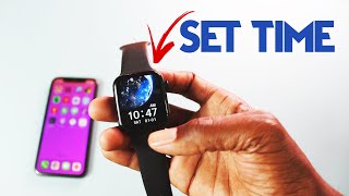 How to SET TIME on a SmartWatch  2 Easy Methods [upl. by Ilowell]