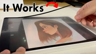 Drawing with a Paper Magnetic Screen Protector Over Tempered Glass on iPad [upl. by Syramad]