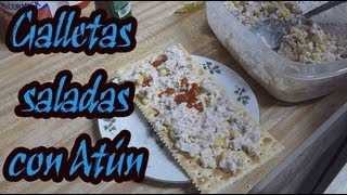 Como preparar galletas saladas con atún [upl. by Aisetal]