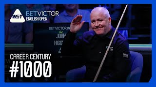 Higgins Reaches 1000 Career Centuries 🔥  BetVictor English Open 2024 [upl. by Yauqram]