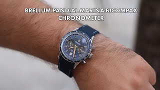 Brellum Pandial Marina Bicompax Chronometer  Grade 5 Titanium [upl. by Onitnas]