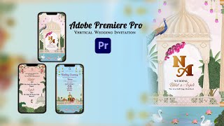 Adobe Premiere Pro Vertical Wedding Invitation Download [upl. by Bebe321]