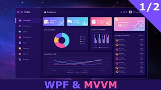 WPF amp MVVM Modern Main UI Design Part 12  Repository of Styles Menu Buttons Icons Drag [upl. by Cima590]