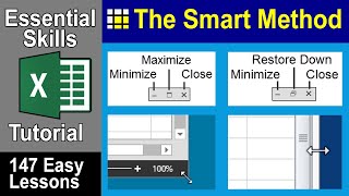 14 Maximize minimize resize move and close the Excel window [upl. by Crowe]