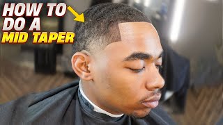 BARBER TUTORIALMID TAPER 360 WAVES🔥 [upl. by Berte]