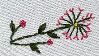 Embroidery flower designs  embroidery for beginners  kadai flower design  simple stitches by hand [upl. by Clarissa]