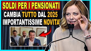 🚨 TUTTE LE PENSIONI CAMBIERANNO DAL 2025  NUOVI AUMENTI DI 279€ 💰 DATE DI PAGAMENTO [upl. by Alia168]