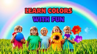 Learn Colors Name with Fun  Fun English Colors for Kids amp Kindergarten  Rhyming Toons [upl. by Martineau]