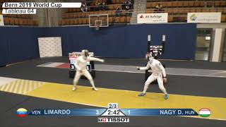 2019 385 T64 13 M E Individual Bern SUI WC YELLOW LIMARDO GASCON VEN vs NAGY HUN [upl. by Oster363]