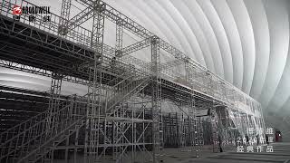 Broadwell Air Domes Membrane Zibo Pearl Convention and Exhibition Center [upl. by Innavoij]