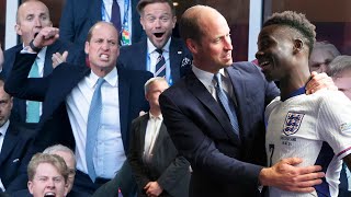 Prince William HUGS Bukayo Saka as England make Euro semi finals [upl. by Trimble535]