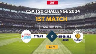 Lions vs Titans T20 Match Live CSA T20 Challenge 202425 [upl. by Dehlia49]