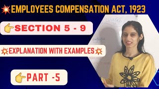 SECTION 5  9  EMPLOYEES COMPENSATION ACT 1923 labourlaw [upl. by Linson]