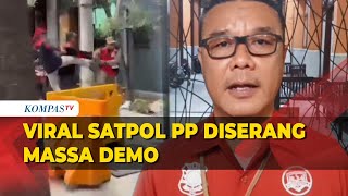 Kronologis Anggota Satpol PP Surabaya Diserang Massa Demo Buruh [upl. by Lertsek208]