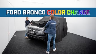 GRIJS KENTEKEN MAKEOVER  Ford Bronco 2023 Full Color Wrap [upl. by Utica248]