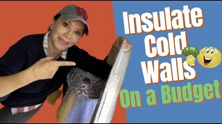 HOW TO INSULATE EXISTING COLD WALLS ON A BUDGET DIY  Stop Loosing Heat and Start Saving Money [upl. by Uzzi]