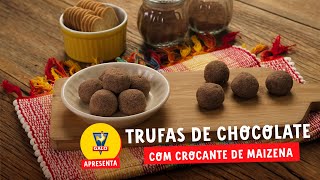 Receita de Trufas de Chocolate com Crocante de Maizena [upl. by Nonnarb]